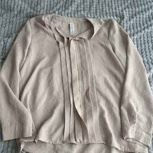 Beige Long Sleeve Blouse